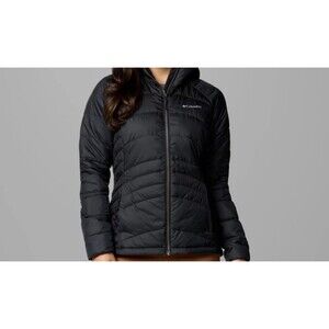 NWT COLUMBIA Black Heavenly Jacket QUILTED PUFFER Omni-Heat Reflective Lining S